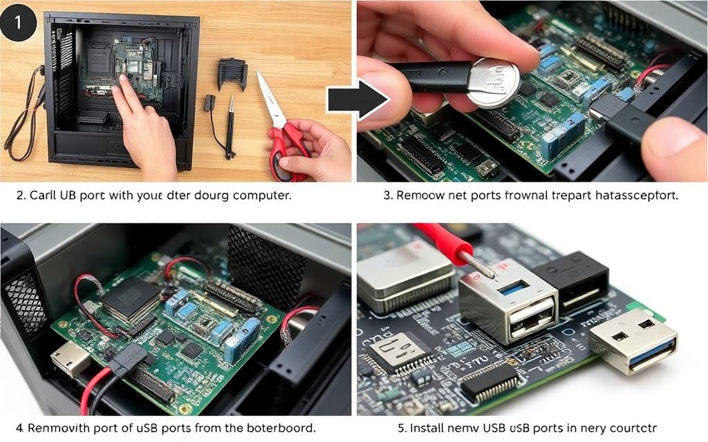 USB replacement steps for desktop computer