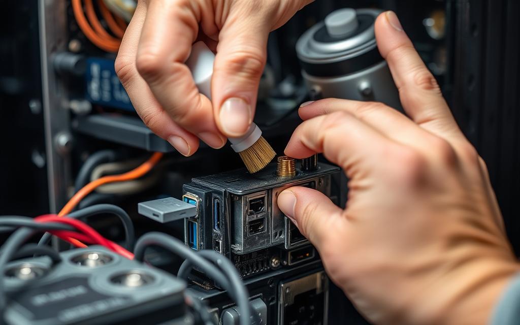 how to clean computer ports