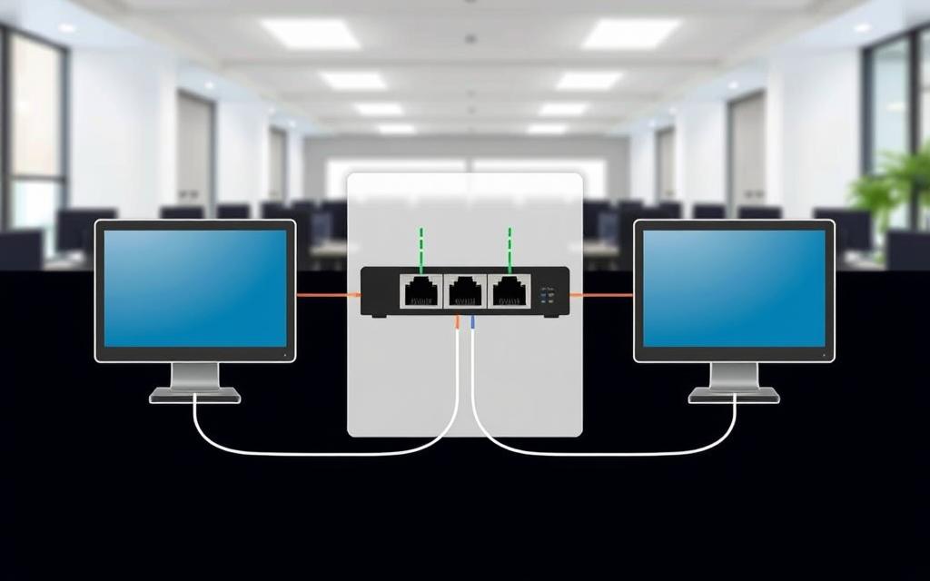 how to connect two computers to one ethernet port