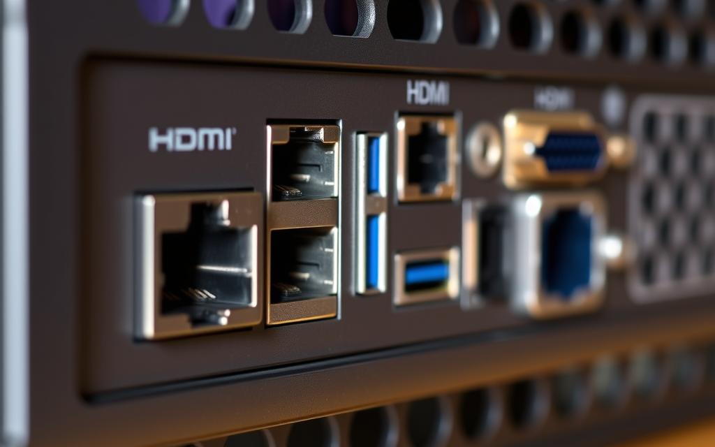 network ports and video connections