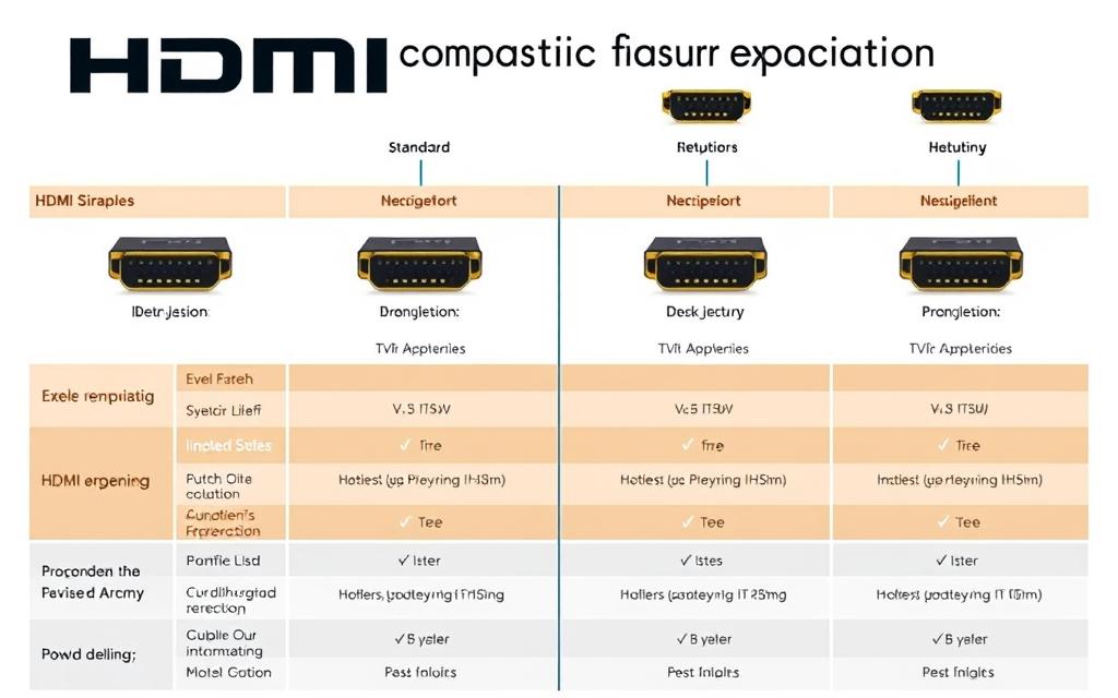 hdmi standards comparison