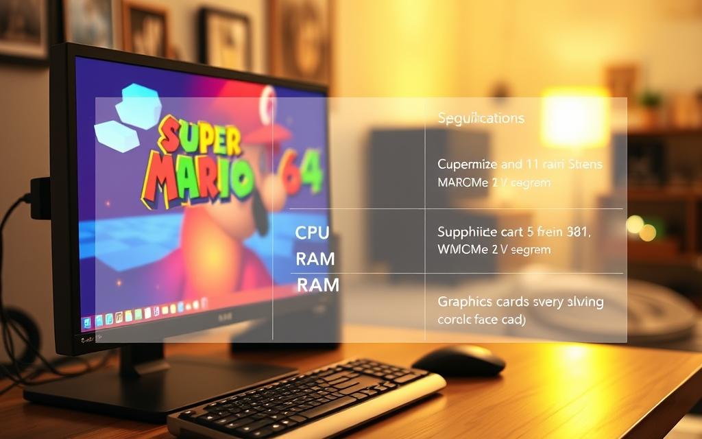 Windows specifications for Super Mario 64 PC port